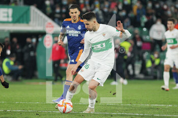 2022-01-20 - Fidel Chaves de la Torre of Elche during the Spanish Cup, Copa del Rey, round of 16 football match between Elche CF and Real Madrid on January 20, 2022 at Martinez Valero stadium in Elche, Alicante, Spain - ELCHE CF VS REAL MADRID - SPANISH CUP - SOCCER