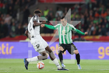 2022-04-23 - Juan Miguel "Juanmi" Jimenez of Real Betis and Mouctar Diakhaby of Valencia during the Spanish Cup, Copa del Rey, Final football match between Real Betis Balompie and Valencia CF on April 23, 2022 at Estadio de la Cartuja in Sevilla, Spain - FINAL - REAL BETIS BALOMPIE VS VALENCIA CF - SPANISH CUP - SOCCER