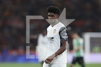 2022-04-23 - Thierry Correia of Valencia during the Spanish Cup, Copa del Rey, Final football match between Real Betis Balompie and Valencia CF on April 23, 2022 at Estadio de la Cartuja in Sevilla, Spain - FINAL - REAL BETIS BALOMPIE VS VALENCIA CF - SPANISH CUP - SOCCER