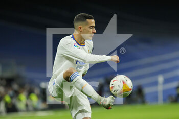 2022-01-08 - Lucas Vazquez of Real Madrid during the Spanish championship La liga football match between Real Madrid and Valencia CF on January 8, 2022 at Santiago Bernabeu stadium in Madrid, Spain - REAL MADRID VS VALENCIA CF - SPANISH LA LIGA - SOCCER