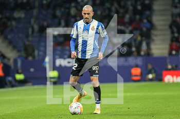 2022-01-21 - Aleix Vidal of Espanyol in action during the Spanish championship La Liga football match between RCD Espanyol and Real Betis on January 21, 2022 at RCDE stadium in Cornelia, Barcelona, Spain - RCD ESPANYOL VS REAL BETIS - SPANISH LA LIGA - SOCCER