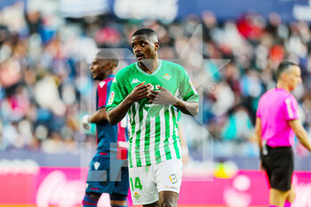 2022-02-13 - William Carvalho of Real Betis celebrates a goal during the Spanish championship La Liga football match between Levante UD and Real Betis Balompie on February 13, 2022 at the Ciutat de Valencia Stadium in Valencia, Spain - LEVANTE UD VS REAL BETIS BALOMPIE - SPANISH LA LIGA - SOCCER