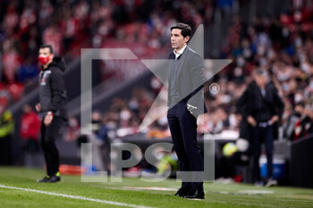 2022-02-20 - Marcelino Garcia Toral Head coach of Athletic Club during the Spanish championship La Liga football match between Athletic Club and Real Sociedad on February 20, 2022 at San Mames stadium in Bilbao, Spain - ATHLETIC CLUB VS REAL SOCIEDAD - SPANISH LA LIGA - SOCCER