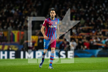 2022-02-27 - Sergio Busquets of FC Barcelona during the Spanish championship, La Liga football match between FC Barcelona and Athletic Club on February 27, 2022 at Camp Nou stadium in Barcelona, Spain - FC BARCELONA VS ATHLETIC CLUB - SPANISH LA LIGA - SOCCER