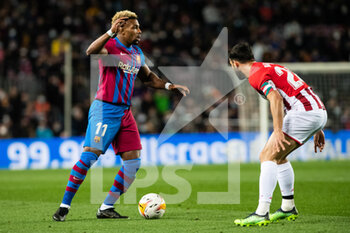 2022-02-27 - Adama Traore of FC Barcelona and Mikel Balenziaga of Athletic during the Spanish championship, La Liga football match between FC Barcelona and Athletic Club on February 27, 2022 at Camp Nou stadium in Barcelona, Spain - FC BARCELONA VS ATHLETIC CLUB - SPANISH LA LIGA - SOCCER