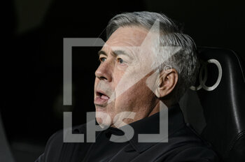 2022-03-20 - 20.03.2022, Madrid, Real Madrid Head Coach Carlo Ancelotti getting into the field  during the La Liga match between Real Madrid and FC Barcelona at Estadio Santiago Bernabeu on 20 March 2022 in Madrid Spain. - REAL MADRID VS FC BARCELONA - SPANISH LA LIGA - SOCCER