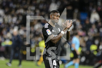 2022-03-20 - 20.03.2022, Madrid, David Alaba of Real Madrid CF thanks supporters for standing during the La Liga match between Real Madrid and FC Barcelona at Estadio Santiago Bernabeu on 20 March 2022 in Madrid Spain. - REAL MADRID VS FC BARCELONA - SPANISH LA LIGA - SOCCER