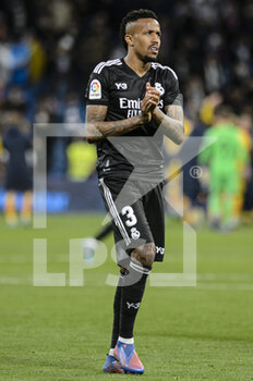 2022-03-20 - 20.03.2022, Madrid, Eder Militao of Real Madrid CF thanks supporters for standing  during the La Liga match between Real Madrid and FC Barcelona at Estadio Santiago Bernabeu on 20 March 2022 in Madrid Spain. - REAL MADRID VS FC BARCELONA - SPANISH LA LIGA - SOCCER