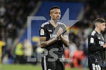 2022-03-20 - 20.03.2022, Madrid, Eder Militao of Real Madrid CF thanks supporters for standing  during the La Liga match between Real Madrid and FC Barcelona at Estadio Santiago Bernabeu on 20 March 2022 in Madrid Spain. - REAL MADRID VS FC BARCELONA - SPANISH LA LIGA - SOCCER