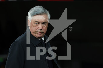 2022-03-20 - Carlo Ancelotti, coach of Real Madrid during the Spanish championship La Liga football match between Real Madrid and FC Barcelona on March 20, 2022 at Santiago Bernabeu stadium in Madrid, Spain - REAL MADRID VS FC BARCELONA - SPANISH LA LIGA - SOCCER