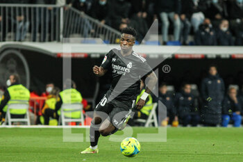 2022-03-20 - Vinicius Junior of Real Madrid during the Spanish championship La Liga football match between Real Madrid and FC Barcelona on March 20, 2022 at Santiago Bernabeu stadium in Madrid, Spain - REAL MADRID VS FC BARCELONA - SPANISH LA LIGA - SOCCER