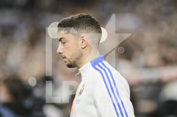 2022-04-09 - 09.04.2022, Madrid, Spain. Federico Valverde of Real Madrid CF getting into the field during the LaLiga Santander match between Real Madrid and Getafe CF at Santiago Bernabeu on 09 April 2022 in Madrid Spain. - REAL MADRID VS GETAFE CF - SPANISH LA LIGA - SOCCER