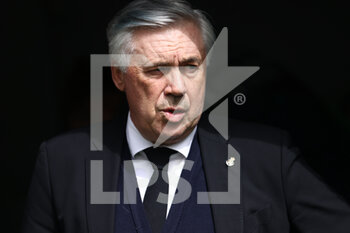 2022-04-30 - Carlo Ancelotti, coach of Real Madrid during the Spanish championship La Liga football match between Real Madrid and Espanyol on April 30, 2022 in Madrid, Spain - REAL MADRID VS ESPANYOL - SPANISH LA LIGA - SOCCER