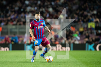 2022-05-01 - Jordi Alba of FC Barcelona in action during the Spanish championship La Liga football match between FC Barcelona and RCD Mallorca on May 1, 2022 at Camp Nou stadium in Barcelona, Spain - FC BARCELONA VS RCD MALLORCA - SPANISH LA LIGA - SOCCER