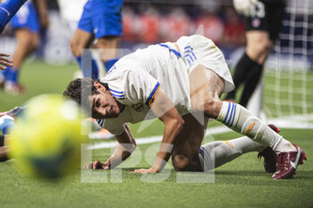 2022-05-08 - 30.04.2022, Madrid, Spain. Jesus Vallejo of Real Madrid CF in action during the LaLiga Santander match between Atletico de Madrid and Real Madrid at Wanda Metropolitano on 8 May 2022 in Madrid, Spain. - ATLETICO DE MADRID VS REAL MADRID - SPANISH LA LIGA - SOCCER