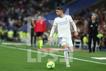 2022-05-12 - Fede Valverde of Real Madrid during the Spanish championship La Liga football match between Real Madrid and Levante UD on May 12, 2022 at Santiago Bernabeu stadium in Madrid, Spain - REAL MADRID VS LEVANTE UD - SPANISH LA LIGA - SOCCER