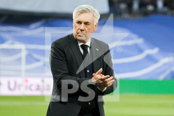 2022-05-20 - Carlo Ancelotti, coach of Real Madrid during the Spanish championship La Liga football match between Real Madrid and Real Betis Balompie on May 20, 2022 at Santiago Bernabeu stadium in Madrid, Spain - REAL MADRID VS REAL BETIS BALOMPIE - SPANISH LA LIGA - SOCCER