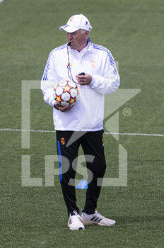 2022-05-24 - 24.05.2022, Madrid, Spain. Real Madrid Head Coach Carlo Ancelotti gestures during open media day Real Madrid at Ciudad deportiva Real Madrid on 24 Mal 2022 in Madrid Spain. - OPEN MEDIA DAY REAL MADRID - SPANISH LA LIGA - SOCCER