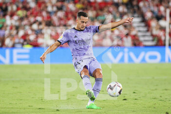 14/08/2022 - Lucas Vazquez of Real Madrid during the Spanish championship La Liga football match between UD Almeria and Real Madrid on Aug 14, 2022 at Power Horse stadium in Almeria, Spain - FOOTBALL - SPANISH CHAMP - ALMERIA V REAL MADRID - SPANISH LA LIGA - CALCIO