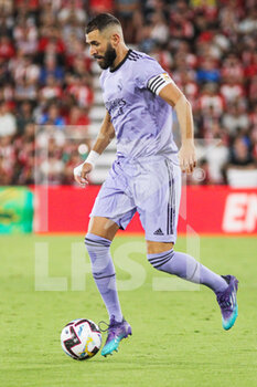 14/08/2022 - Karim Benzema of Real Madrid during the Spanish championship La Liga football match between UD Almeria and Real Madrid on Aug 14, 2022 at Power Horse stadium in Almeria, Spain - FOOTBALL - SPANISH CHAMP - ALMERIA V REAL MADRID - SPANISH LA LIGA - CALCIO