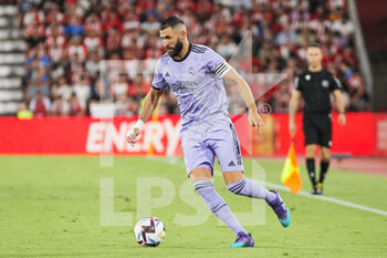 14/08/2022 - Karim Benzema of Real Madrid during the Spanish championship La Liga football match between UD Almeria and Real Madrid on Aug 14, 2022 at Power Horse stadium in Almeria, Spain - FOOTBALL - SPANISH CHAMP - ALMERIA V REAL MADRID - SPANISH LA LIGA - CALCIO