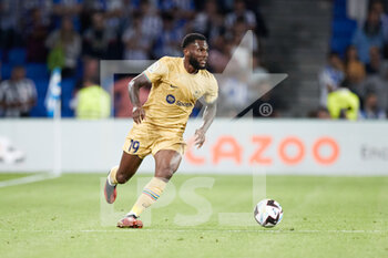 2022-08-21 - Franck Kessie of FC Barcelona in action during the Spanish championship La Liga football match between Real Sociedad and FC Barcelona on August 21, 2022 at Reale Arena in San Sebastian, Spain - FOOTBALL - SPANISH CHAMP - REAL SOCIEDAD V FC BARCELONA - SPANISH LA LIGA - SOCCER