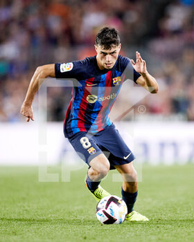 2022-08-28 - Pedri Gonzalez of FC Barcelona during the Spanish championship La Liga football match between FC Barcelona and Real Valladolid CF on August 28, 2022 at Spotify Camp Nou in Barcelona, Spain - FOOTBALL - SPANISH CHAMP - FC BARCELONA V REAL VALLADOLID - SPANISH LA LIGA - SOCCER