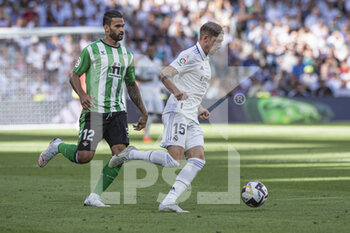 2022-09-03 - 03.09.2022, Madrid, Spain. Federico Valverde of Real Madrid CF (R) is chased by Willian Jose of Real Betis (R) during the LaLiga Santander match between Real Madrid CF and Real Betis at Santiago Bernabeu on 3 September 2022 in Madrid, Spain. - LALIGA SANTANDER 2021/2023- REAL MADRID VS REAL BETIS - SPANISH LA LIGA - SOCCER