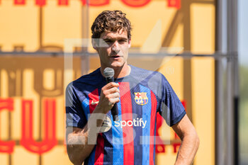 2022-09-06 - Marcos Alonso poses for photo during his presentation as a new player of FC Barcelona at Ciutat Esportiva Joan Gamper on september, 06, 2022, in Barcelona, Spain. Photo Marc Graupera Aloma / SpainDPPI/ DPPI - FOOTBALL - PRESENTATION BELLERIN AND MARCOS ALONSO  IN FC BARCELONA - SPANISH LA LIGA - SOCCER