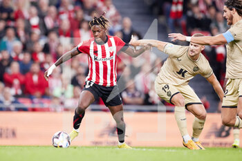 2022-09-30 - Nico Williams of Athletic Club competes for the ball with Rodrigo Ely of UD Almeria during the Spanish championship La Liga football match between Athletic Club and UD Almeria on September 30, 2022 at San Mames in Bilbao, Spain - FOOTBALL - SPANISH CHAMP - ATHLETIC CLUB V ALMERIA - SPANISH LA LIGA - SOCCER