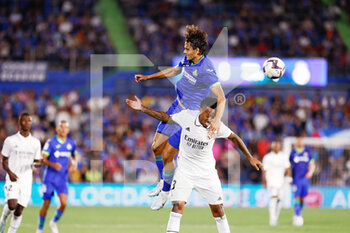2022-10-08 - Enes Unal of Getafe and Eder Militao of Real Madrid during the Spanish championship La Liga football match between Getafe CF and Real Madrid on October 8, 2022 at Coliseum Alfonso Perez stadium in Getafe, Madrid, Spain - FOOTBALL - SPANISH CHAMP - GETAFE V REAL MADRID - SPANISH LA LIGA - SOCCER