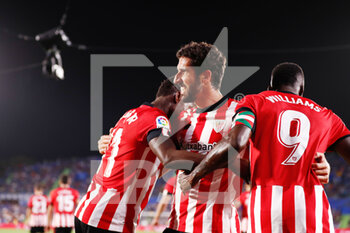 2022-10-18 - Raul Garcia of Athletic Club celebrates a goal 1-2 during the Spanish championship La Liga football match between Getafe CF and Athletic Club de Bilbao on October 18, 2022 at Coliseum Alfonso Perez stadium in Getafe, Madrid, Spain - FOOTBALL - SPANISH CHAMP - GETAFE V ATHLETIC CLUB - SPANISH LA LIGA - SOCCER