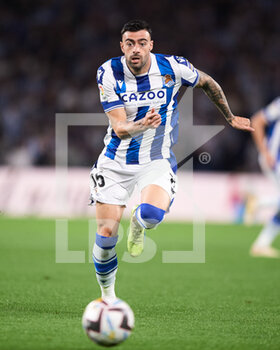 2022-10-30 - Diego Rico of Real Sociedad during the Spanish championship La Liga football match between Real Sociedad and Real Betis Balompie on October 30, 2022 at Reale Arena in San Sebastian, Spain - FOOTBALL - SPANISH CHAMP - REAL SOCIEDAD V REAL BETIS - SPANISH LA LIGA - SOCCER