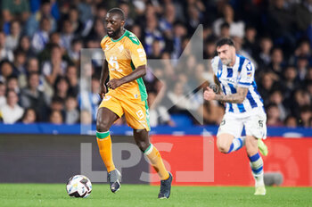 2022-10-30 - Youssouf Sabaly of Real Betis Balompie during the Spanish championship La Liga football match between Real Sociedad and Real Betis Balompie on October 30, 2022 at Reale Arena in San Sebastian, Spain - FOOTBALL - SPANISH CHAMP - REAL SOCIEDAD V REAL BETIS - SPANISH LA LIGA - SOCCER