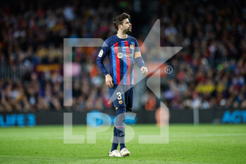 2022-11-05 - Gerard Pique of FC Barcelona in his last game at Camp Nou during the Spanish championship La Liga football match between FC Barcelona and UD Almeria on November 5, 2022 at Spotify Camp Nou Stadium in Barcelona, Spain - FOOTBALL - SPANISH CHAMP - FC BARCELONA V ALMERIA - SPANISH LA LIGA - SOCCER