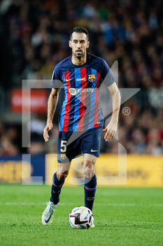 2022-11-05 - Sergio Busquets of FC Barcelona during the Spanish championship La Liga football match between FC Barcelona and UD Almeria on November 5, 2022 at Spotify Camp Nou Stadium in Barcelona, Spain - FOOTBALL - SPANISH CHAMP - FC BARCELONA V ALMERIA - SPANISH LA LIGA - SOCCER