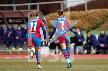2022-01-23 - Caroline Graham Hansen of FC Barcelona celebrates a goal during the Spanish Women Supercup, Final football match between FC Barcelona and Atletico de Madrid on January 23, 2022 at Ciudad del Futbol in Las Rozas, Madrid, Spain - FC BARCELONA VS ATLETICO DE MADRID - SPANISH PRIMERA DIVISION WOMEN - SOCCER
