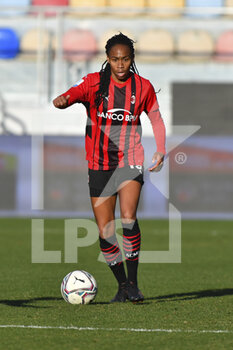 2022-01-08 - Lindsey Kimberley Thomas of A.C. Milan during the Women's Italian Supercup Final between F.C. Juventus and A.C. Milan at the Benito Stirpe Stadium on 8th of January, 2022 in Frosinone, Italy. - FINAL - JUVENTUS WOMEN VS AC MILAN - WOMEN SUPERCOPPA - SOCCER