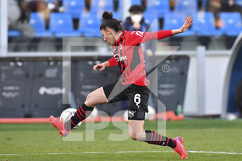 2022-01-08 - Laura Fusetti of A.C. Milan during the Women's Italian Supercup Final between F.C. Juventus and A.C. Milan at the Benito Stirpe Stadium on 8th of January, 2022 in Frosinone, Italy. - FINAL - JUVENTUS WOMEN VS AC MILAN - WOMEN SUPERCOPPA - SOCCER