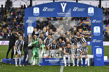 2022-01-08 - Juventus Team during the Women's Italian Supercup Final between F.C. Juventus and A.C. Milan at the Benito Stirpe Stadium on 8th of January, 2022 in Frosinone, Italy. - FINAL - JUVENTUS WOMEN VS AC MILAN - WOMEN SUPERCOPPA - SOCCER