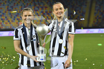 2022-01-08 - Amanda Nilden and Matilde Lundorf Skovsen  of Juventus Women during the Women's Italian Supercup Final between F.C. Juventus and A.C. Milan at the Benito Stirpe Stadium on 8th of January, 2022 in Frosinone, Italy. - FINAL - JUVENTUS WOMEN VS AC MILAN - WOMEN SUPERCOPPA - SOCCER