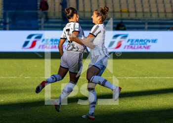 2022-11-05 - Juventus Lisa Boattin and Martina Lenzini Goal Celebration  - FINAL - JUVENTUS FC VS AS ROMA - WOMEN SUPERCOPPA - SOCCER