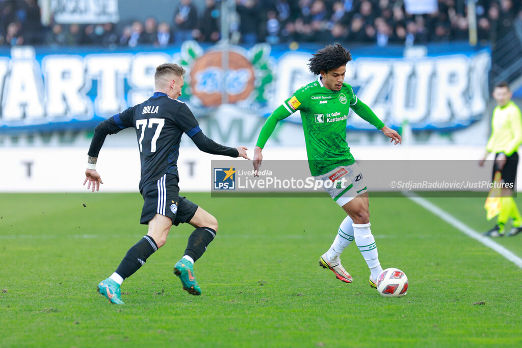 FC St.Gallen 1879 vs Grasshopper Club Zurich - SWISS SUPER LEAGUE - SOCCER