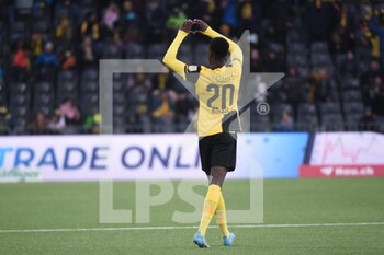 2022-04-09 - April 9th, 2022, Bern, Wankdorf, Super League: BSC Young Boys - FC Lausanne-Sport, #20 Sheikh Niasse (Young Boys) is happy about his goal to make it 2-1. - BSC YOUNG BOYS VS FC LAUSANNE-SPORT - SWISS SUPER LEAGUE - SOCCER