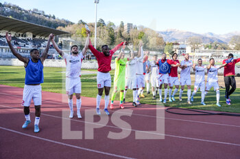 2022-04-10 - 10.04.2022, Lugano, Stadio Cornaredo, Super League: FC Lugano - FC Sion,  FC Sion celebrates victory - FC LUGANO VS FC SION - SWISS SUPER LEAGUE - SOCCER