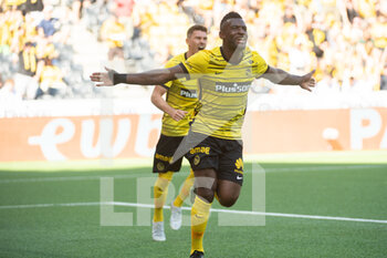2022-07-31 - July 31, 2022, Bern, Wankdorf, Swiss Super League: BSC Young Boys - Grasshopper Club Zurich, #18 Jean-Pierre Nsame (Young Boys) is happy about his goal to make it 1-0. - SWISS SUPER LEAGUE: BSC YOUNG BOYS - GRASSHOPPER CLUB ZURICH - SWISS SUPER LEAGUE - SOCCER