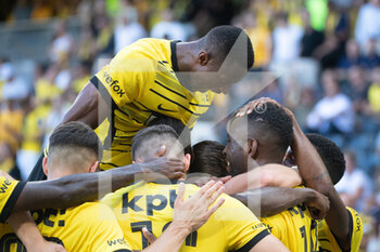 2022-07-31 - July 31, 2022, Bern, Wankdorf, Swiss Super League: BSC Young Boys - Grasshopper Club Zuerich, the players from BSC Young Boys are happy about the goal to 1:0 by #18 Jean-Pierre Nsame (Young Boys). - SWISS SUPER LEAGUE: BSC YOUNG BOYS - GRASSHOPPER CLUB ZURICH - SWISS SUPER LEAGUE - SOCCER