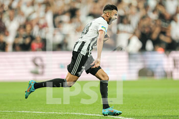 2022-08-06 - Rachid Ghezzal of Besiktas celebrates after his goal during the Turkish championship Super Lig football match between Besiktas and Kayserispor on August 6, 2022 at Vodafone Park in Istanbul, Turkey - FOOTBALL - TURKISH CHAMP - BESIKTAS V KAYSERISPOR - TURKISH SUPER LEAGUE - SOCCER