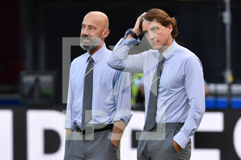 2022-06-04 - Roberto Mancini (Head Coach of Italy) and Gianluca Vialli (Delegation Chief of Italy) - ITALY VS GERMANY - UEFA NATIONS LEAGUE - SOCCER