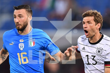 2022-06-04 - Thomas Muller (Germany) and Bryan Cristante (Italy) - ITALY VS GERMANY - UEFA NATIONS LEAGUE - SOCCER